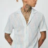 Chemise à motif losange