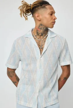 Chemise à motif losange