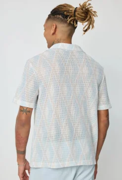 Chemise à motif losange