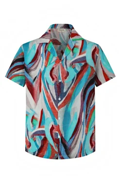 Chemise à motifs abstraits