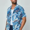 Chemise à motifs feuilles