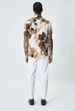 Chemise à motifs manches courtes