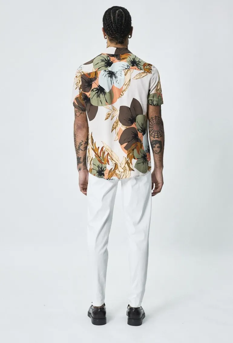 Chemise à motifs manches courtes