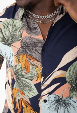 Chemise à motifs manches courtes