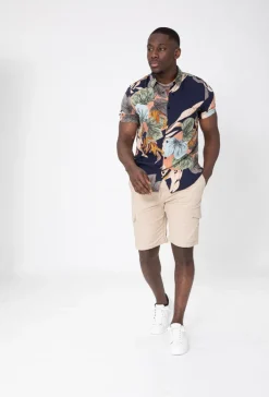 Chemise à motifs manches courtes