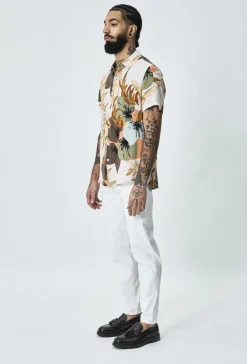 Chemise à motifs manches courtes