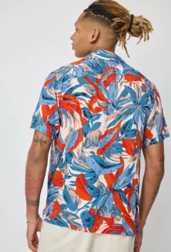 Chemise à motifs tropicals