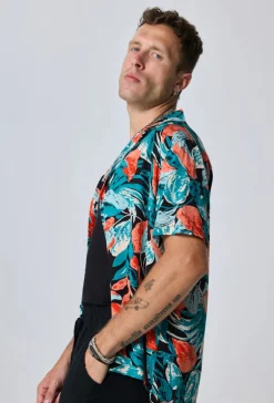 Chemise à motifs tropicals