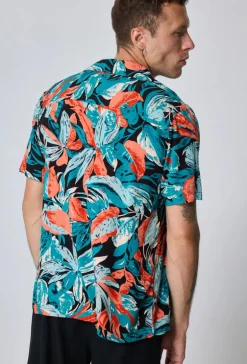 Chemise à motifs tropicals