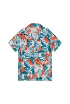 Chemise à motifs tropicals