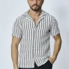 Chemise à rayure décontractée crochet