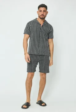 Chemise à rayure décontractée crochet