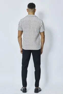Chemise à rayure décontractée crochet
