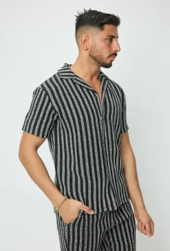 Chemise à rayure décontractée crochet