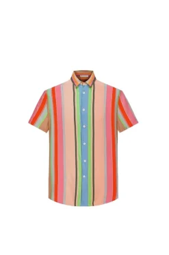 Chemise à rayure manches courtes