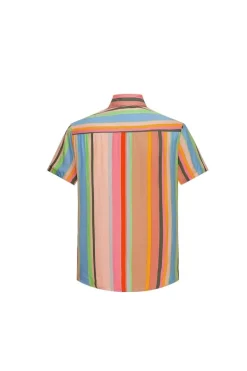 Chemise à rayure manches courtes