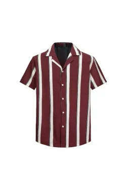 Chemise à rayure manches courtes