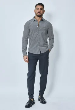 Chemise à rayure tennis manches longues