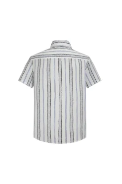 Chemise à rayures avec poche