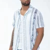 Chemise boutonnée à motifs