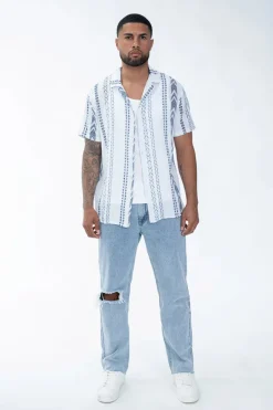 Chemise boutonnée à motifs