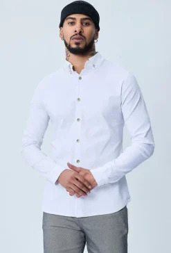 Chemise classique à boutons fantaisie
