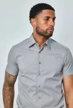 Chemise classique uni à manches courtes