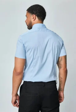 Chemise classique uni à manches courtes