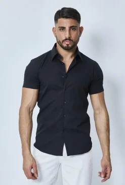 Chemise classique uni à manches courtes