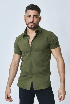 Chemise classique uni à manches courtes