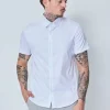 Chemise classique unie à manches courtes