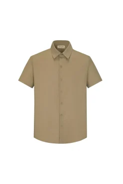 Chemise classique unie à manches courtes