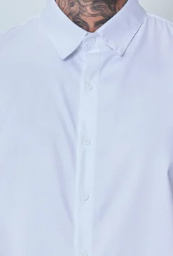 Chemise classique unie à manches courtes