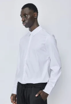 Chemise classique unie à manches longues