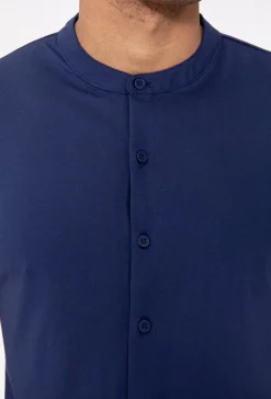 Chemise col mao manches courtes