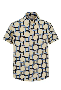 Chemise décontractée à inspiration artistique abstraite