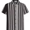 Chemise décontractée à motifs géométriques