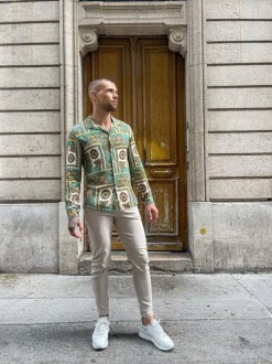 Chemise décontractée à motifs baroque