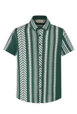 Chemise décontractée à motifs géométriques