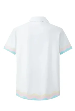 Chemise décontractée à motif ondulé