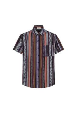 Chemise décontractée à rayure aztèque