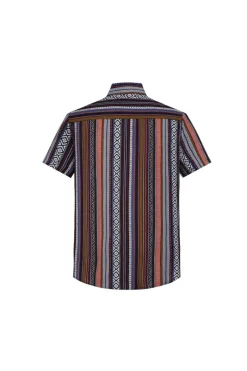 Chemise décontractée à rayure aztèque