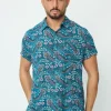 Chemise décontractée fleuri à poche