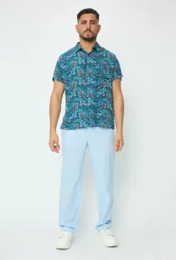 Chemise décontractée fleuri à poche