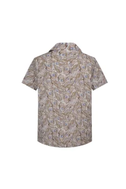 Chemise décontractée lin à imprimé cachemire