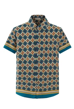 Chemise de loisir à imprimé mosaïque