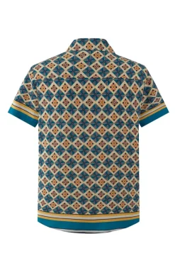Chemise de loisir à imprimé mosaïque
