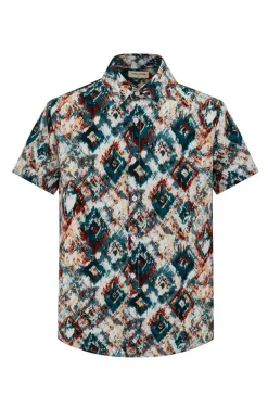 Chemise d'été à imprimé asbstrait