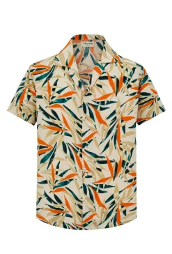 Chemise détente à imprimé feuillage