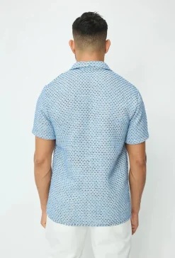 Chemise effet broderie avec des motifs carreaux